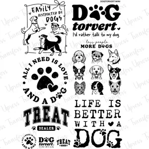 Dotorvert Mini DTF Transfer Gang Sheet 24.5" Wide x 36" Long Direct To Film Trendy Vibrant Designs for Stylish Wardrobe