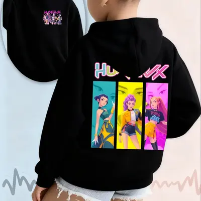 Uniseks Cartoon Characters Print Demon Hunters K Pop Grafisch Ontwerp Uniseks Cartoon Characters Print Demon Hunters K Pop Grafisch Ontwerp