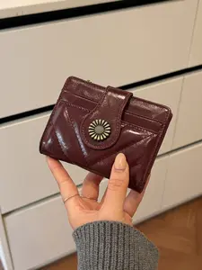 Women's Zipper Wallet with Multiple Card Slots, Plain Color Credit Card Holder, Ideal for Daily Use and Travel, All Seasons, Ladies Wallet