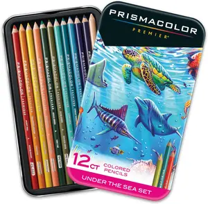 Prismacolor Premier Colored Pencils, Soft Core, Under The Sea Set, 12 Count - Adult Coloring, Arts & Crafts