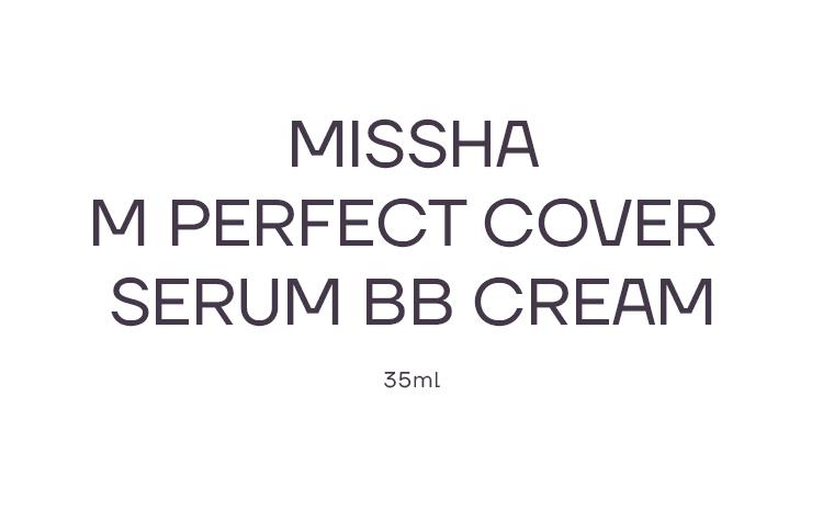 [MISSHA Official] M Perfect Cover Serum BB Cream (35ml) - Bifida Ferment Lysate Serum-Infused BB Cream for Anti-Aging Skin Rejuvenation, Skin Tint, Tinted Moisturizer, Skin Care Foundation Makeup,Superfood Complex,Glass Skin CardiBB OGBB PurpleBB