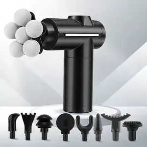 Full Body Muscle Relaxer Massager, 6 Massage Heads, Electric Fascia Gun, Home Fitness Equipment, Portable Design, Hk-147 Model