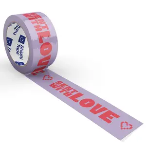 "Sent With Love" Shipping Tape - Purple/Red "Sent With Love" Shipping Tape - Purple/Red