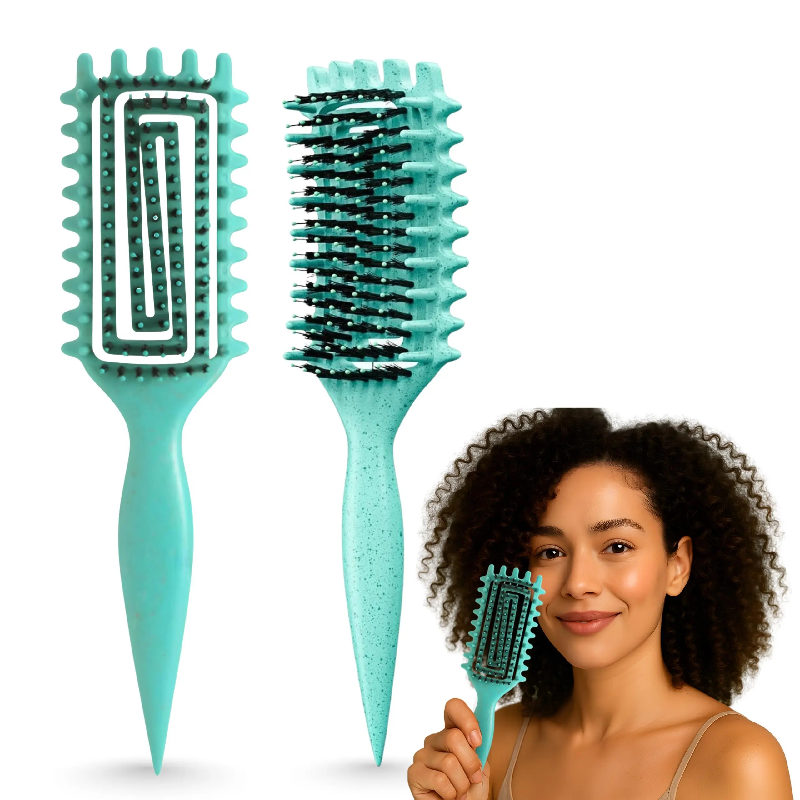 Detangling Curl Hair Brush, Define Curl Hairl Brush!