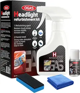 Updated Car Headlight Restoration Kit, Restore Headlamp Clear from Yellowing & Oxidation Waterproof Gloss Finish - Covers 4-5 Vehicle Headlight Treatments for Automotive Trucks RVs Motorcycles