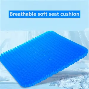 1Pc New 3D Honeycomb Gel Seat Cushion, Breathable Cooling Pad for Car Seat, Office Chair, Student Chair & Sofa, Ergonomic Butt & Waist Support, Soft Comfortable for Long Sitting