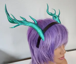 Light Dragon 3d printed horns on headband costume addition dragon Zelda fantasy beautiful celtic carnyx elegand Tears of the Kingdom