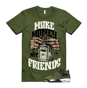 MM Not Friends Graphic Tee Shirt Matching Jordan 4 Craft Medium Olive, 4 Craft Olive Shirt, Craft Olive 4s Outfit, Designer Men's Clothes, Size S-5XL