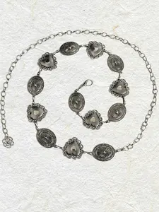 European and American metal splicing waist chain Cowboy Belt women's retro fashion versatile texture waist dress decoration LR1839