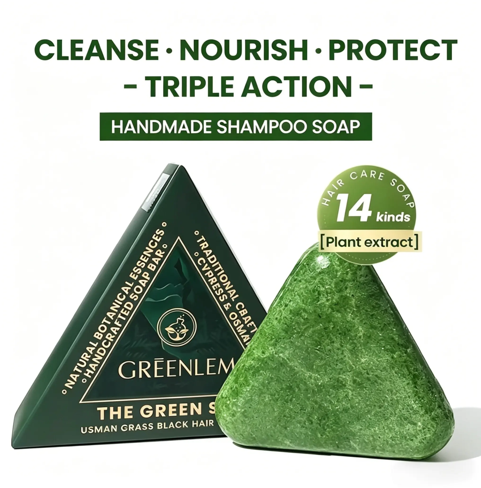 Anti-Hair Loss Shampoo Bar-120biotin-enriched herbal soap with 14 ingredients(Usma grass, ginseng, tea tree oil).Strengthensroots,cleanses, nourishes, protects, ideal forthinning hair.#Summervibes，sulfur soap bar from mexico
