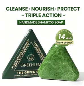Anti-Hair Loss Shampoo Bar-120biotin-enriched herbal soap with 14 ingredients(Usma grass, ginseng, tea tree oil).Strengthensroots,cleanses, nourishes, protects, ideal forthinning hair.#Summervibes，sulfur soap bar from mexico tiktokshopspringglowup