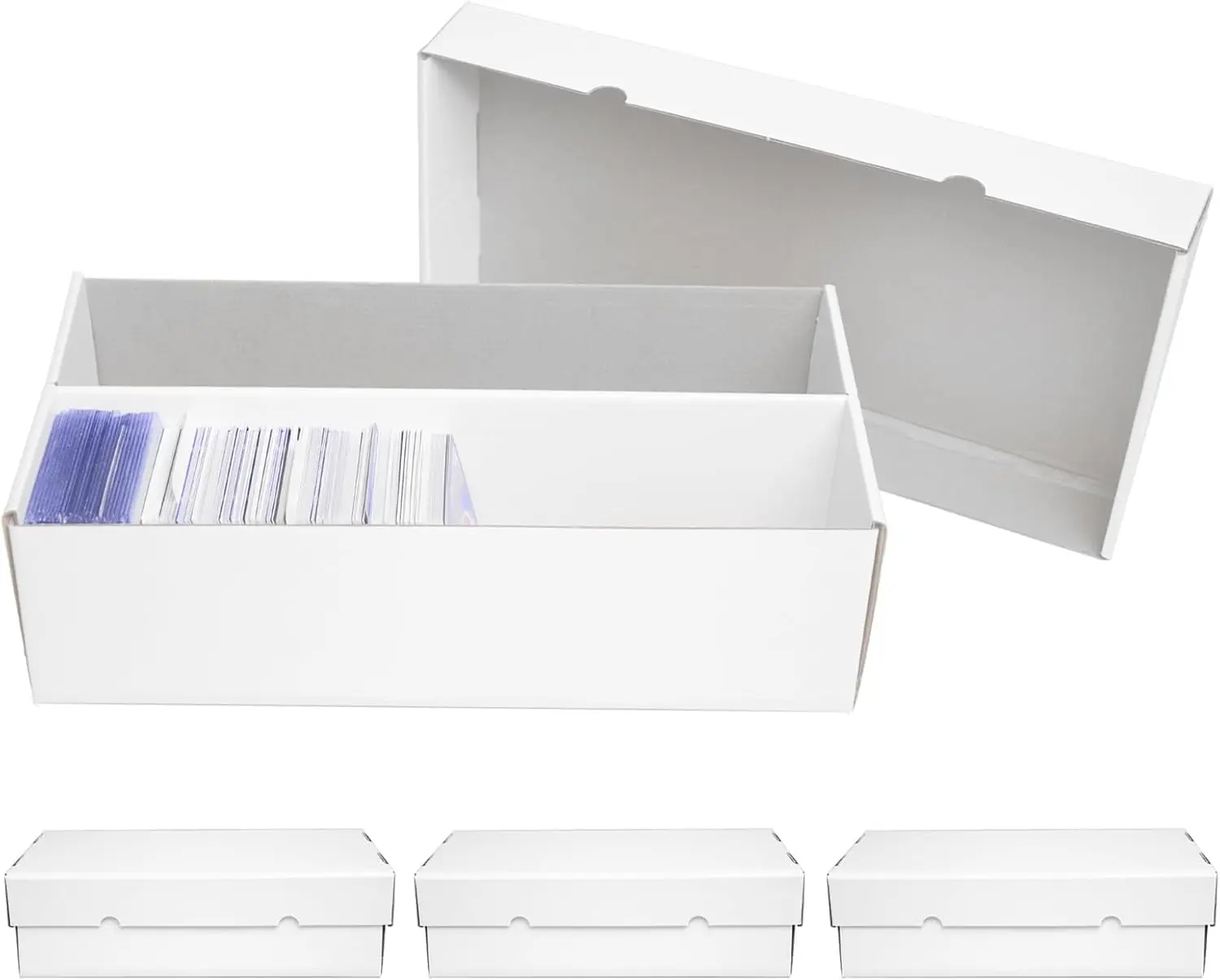 4 Pack - 1600 CT Trading Card Storage Boxes for TCG & Sports Cards NUMINA