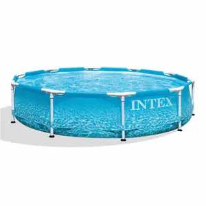 Intex 10-ft x 10-ft x 30-in Metal frame Round Above-Ground Pool