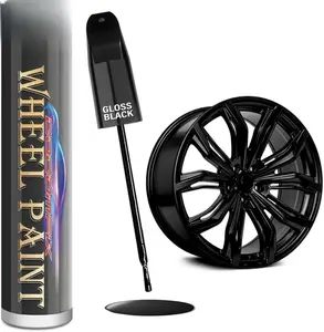 Gloss Rim Touch Up Paint, Wheel Scratch Repair Touch Up Paint Pen, Quickly Fix Rim Scratches, Curb Rashes and Surface Damage, Universal Color Rim Paint