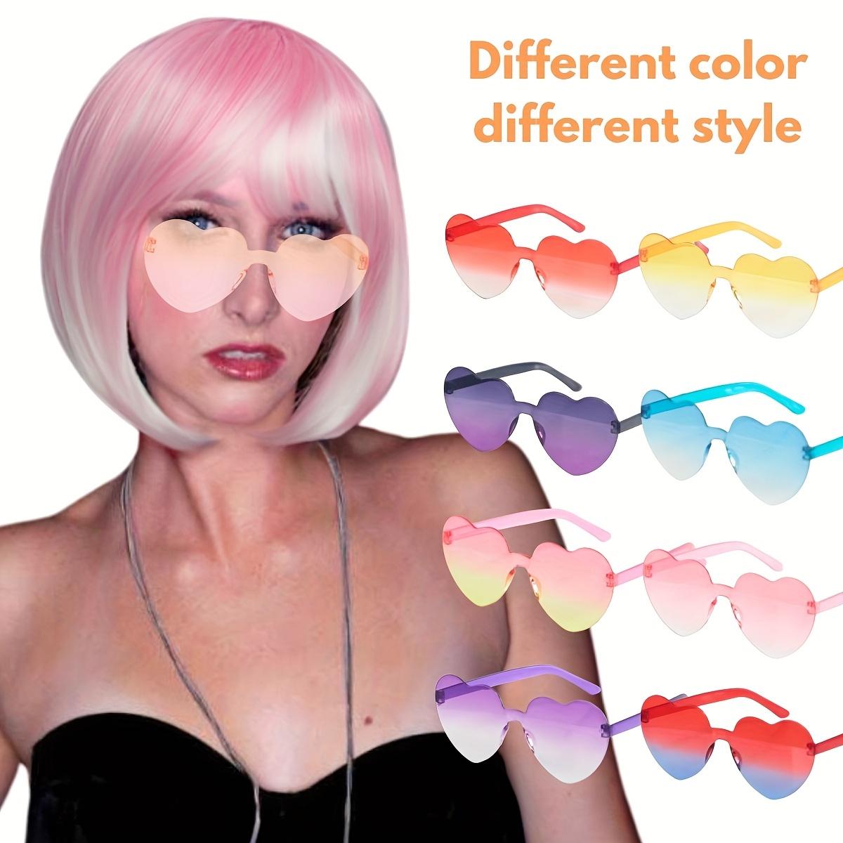 Set of 3 for Women'S 8-Inch Gradient Bob Wig (Includes Glasses, Wig Cap, And Wig)