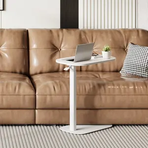 【TikTokShopBlackFriday】FLEXISPOT H8 Pneumatic Standing Desk – Height Adjustable Laptop Desk with Wheels, Small Mobile Sit Stand Table for Home Office, Bedside or Sofa Use