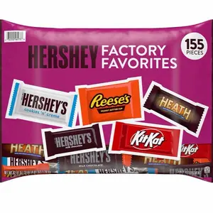 HERSHEY'S Assorted Chocolate Factory Favorites Snack Size Candy, 155 pcs. Bonbon