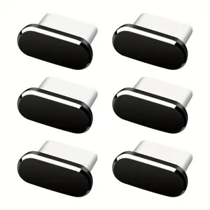 6pcs Type-C Anti-Dust Plugs: Keep Your Phone Clean & Protected Protective Bagged Aluminum Alloy Metal Dust-proof Plugs and Plugs, Type-C Type Mobile Phone Charging Port Plugs and Covers. The Quality Is The Top Among The Same Type. No Recycl