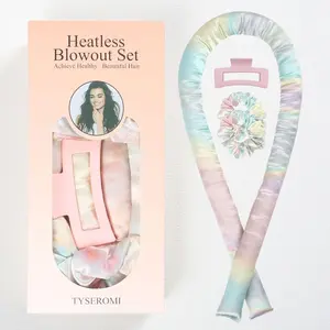 4-Piece Set Curling Irons Satin No Heat Lazy Curler Three Colors Available Sleep Beauty Hair Curly Wave Clear Definition Heatless Curling Set