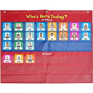 amzoya Attendance Pocket Chart with 72 Student Cards-Classroom Behavior  for Perschool to Elementary,Pocket Chart for Classroom...