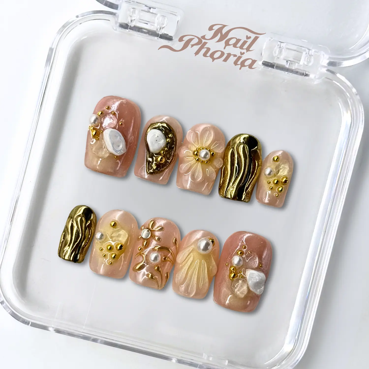 NailPhoria CLEARANCE Collection - Handmade Press-On Nails | Reusable, Salon-Quality, Long-Lasting, Glossy Design