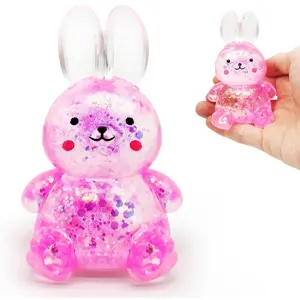 Bunny Sugar Squishy - glitter stress relief toys