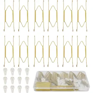 6 Inch Plate Hangers for The Wall Plate Hangers 12Pack Plate Wall Hangers for Display Invisible Decorative Plate Hooks for Hanging Stainless Steel