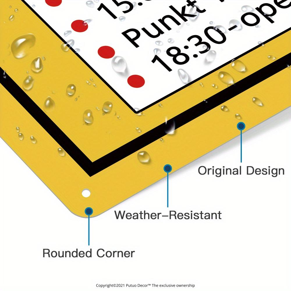 Vintage Retirement Timetable Metal Tin Sign - Perfect Wall Art Decor Gift for Family, Friends & Colleagues, 7.9 x 11.8 Inches