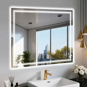 40x32 Inch Frameless LED Bathroom Mirror,Smart Mirror