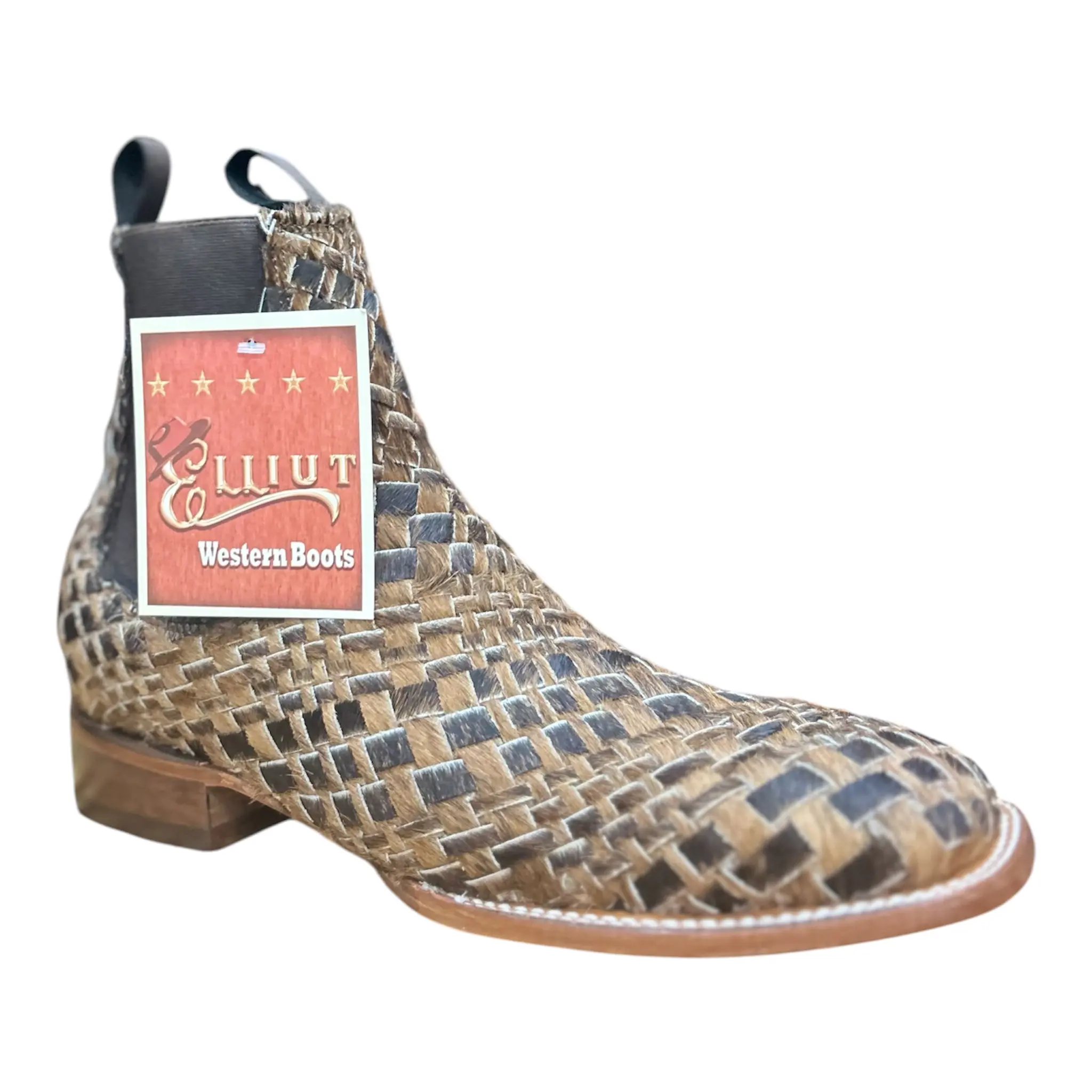 Tejido Botin Cafe Fashion Boots