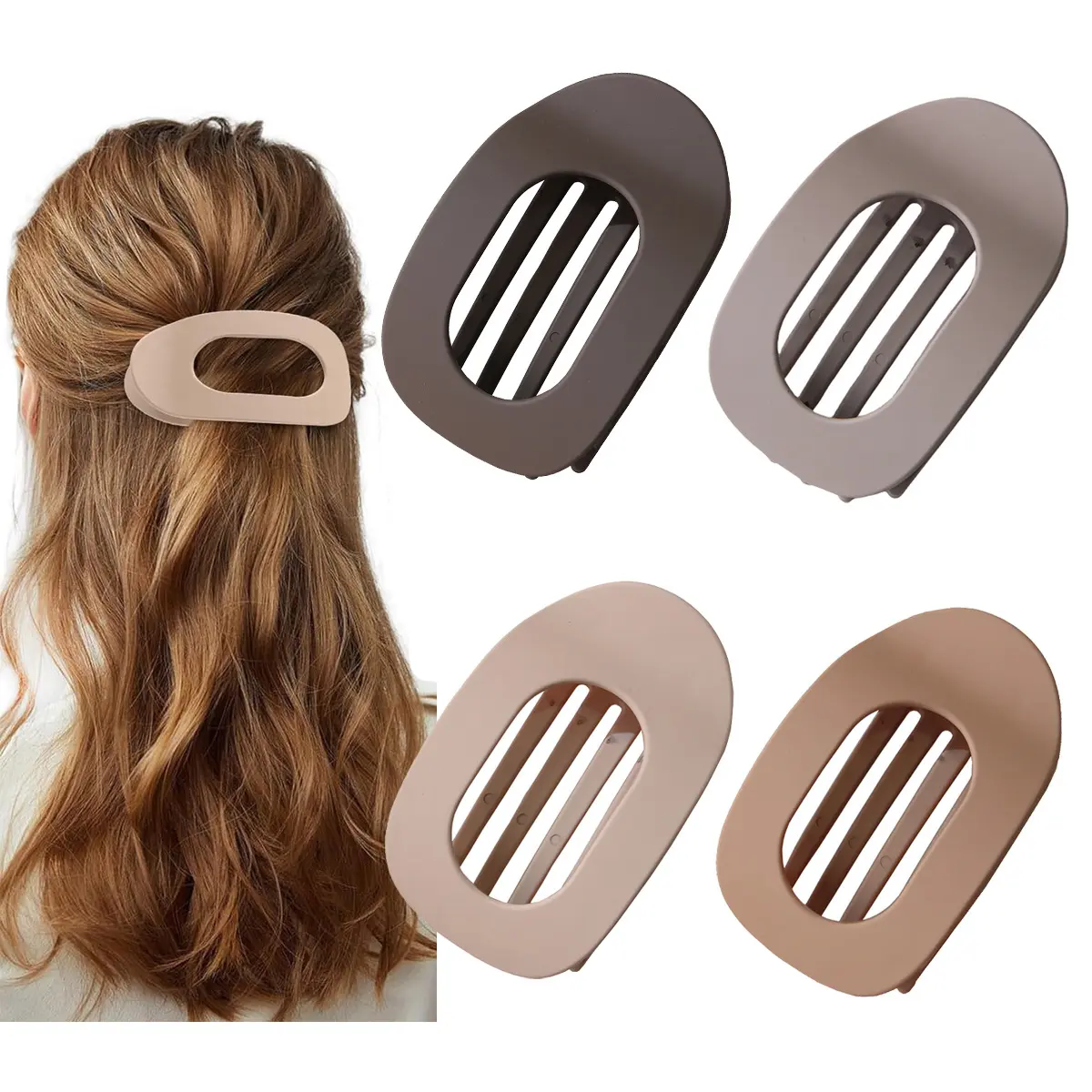 4 piece set B (oval hair clip)