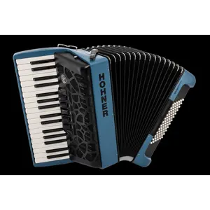 Hohner Bravo MyColor III 72 Accordion, Water - Dark Blue (BR72-DB)