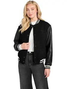 GUESS Female Eco Danielle Boucle Varsity Jacket