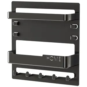 Wall Mounted Storage Box, 1 Count Self Adhesive Wall Mounted Storage Holder, Home Organizer for Bedroom, Living Room, Kitchen, Bathroom【Only Rack】