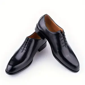 Men's Trendy Whole Cut Oxford Dress Shoes - Low Top, Cowhide Upper - For Business Meetings, Parties, Weddings & Outdoor Events - Perfect Gift for Men Boy Footwear Closed Leather
