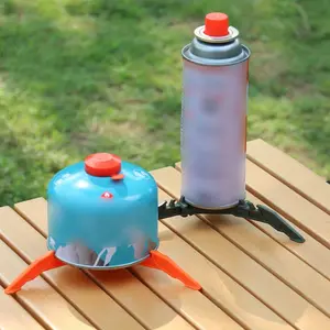 Foldable Fuel Canister Stand, Tripod Support Bracket for Camping Stove and Outdoor Cooking
