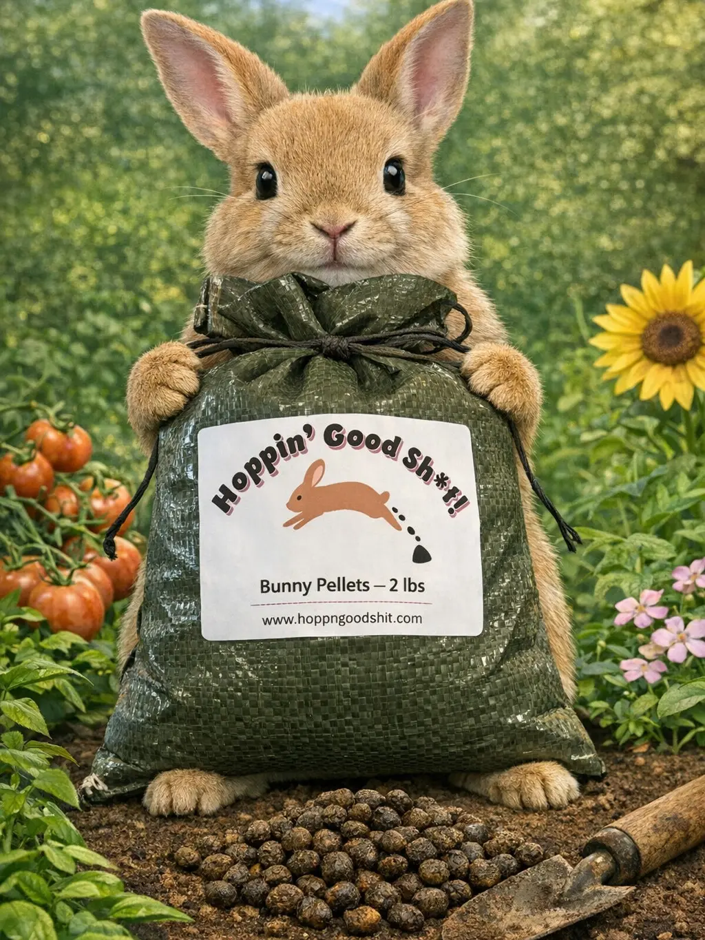 Organic Rabbit Pellet Fertilizer for Gardens, Lawns, Plants, and Trees