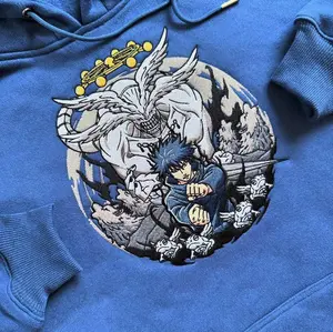 Megu Blue Embroidered Hoodie for Unisex