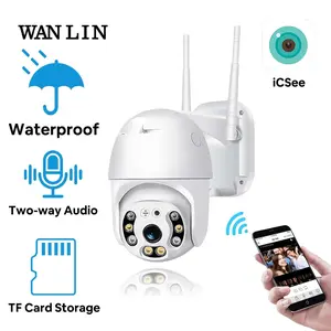 1080P Pan-Tilt CCTV Surveillance Camera Network Camera WiFi Outdoor Dome Type Wireless WiFi Pan-Tilt 4x Digital Zoom 2.0million Megapixel Network CCTV Safety