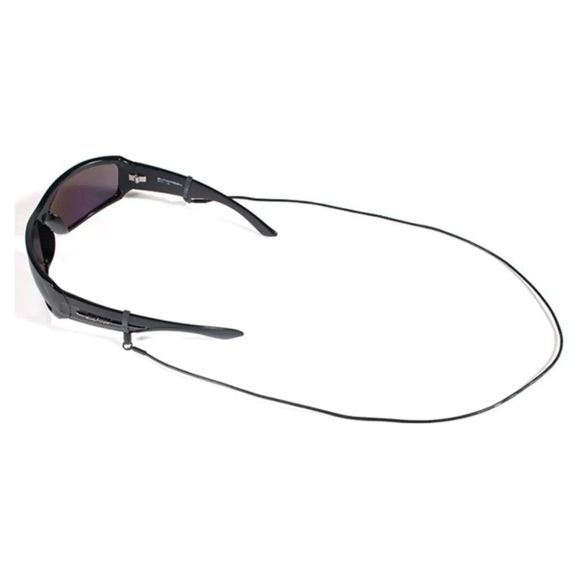 Croakies Elegant Black Leather Eyewear Retainer - Mid Temple Styling Cord for Business Casual, Formal Attire, Leather Cord, Comfortable, Cord Connects To Frames Mid Temple