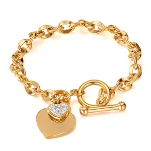 STARCHENIE Gold Love Stainless Jewelry Steel Bracelet Fashion Bracelet Diamond Hand Lady Cute Women Chain Luxury bracelets for women friendship bracelets