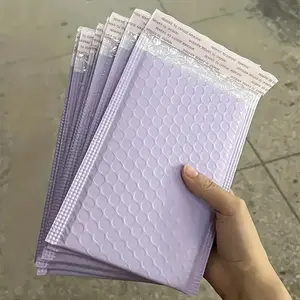 20pcs Purple Bubble Bags - 4.3 x 7.5in, Padded Poly Bubble Mail, Bubble Mailers - Ideal for Small Business Packaging, Shipping Envelopes, Mailing Envelopes - Protect Fragile Items During Shipping