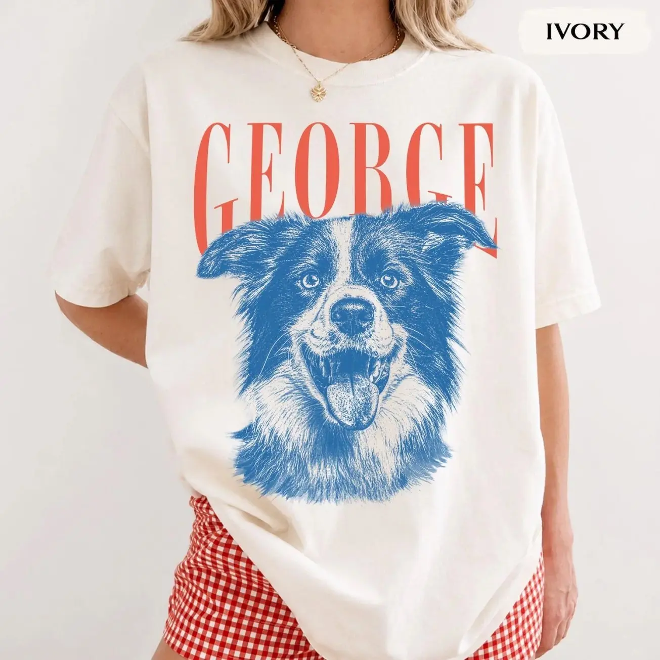 Personalized Pet Portrait Shirt: Custom Pet Photo And Name Shirt, Dog Dad Gift Shirt, Retro Dog Mom Tee, Pet Loss Gift, Pet Owner Gift 0KI