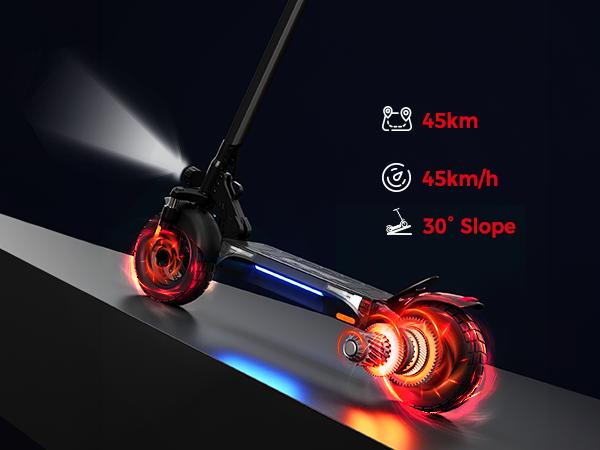 All Terrain Electric Scooter, 1000W/500W Violent Motor, Max 28MPH/25MPH Speed, 40/28/20 Mile Range, 330Lbs Capacity, 3S Folding, Dual Shock Absorption – Foldable Off-Road E-Scooter
