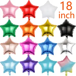 10/50Pcs 18inch Gold Silver Star Balloon Foil Balloon Inflatable Helium Balloon Baby Shower Birthday Party Wedding Decoration