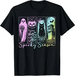 100% Cotton Unisex Vintage Halloween Horror Spooky Season T-Shirt