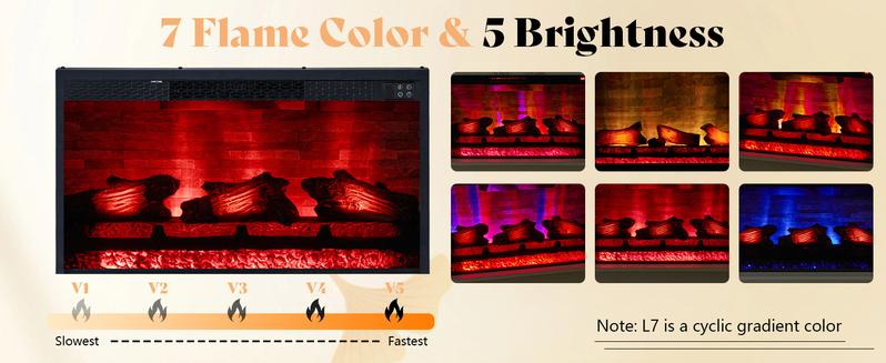 【Ships in 2 Boxes】AMERLIFE 70" Farmhouse Heavy Fireplace TV Stand with 33" Electric Fireplace, for 80" TVs up, Media Entertainment Center with Diamond Door, TV Console Storage Cabinet for Living Room