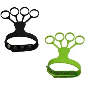 Basketball Shooting Aid, Training Equipment for Improving Shot and Form, Set of 2 Silicone Strap Resistances, Green and Black