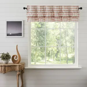 Portabella Buffalo Check Ruffled Valance