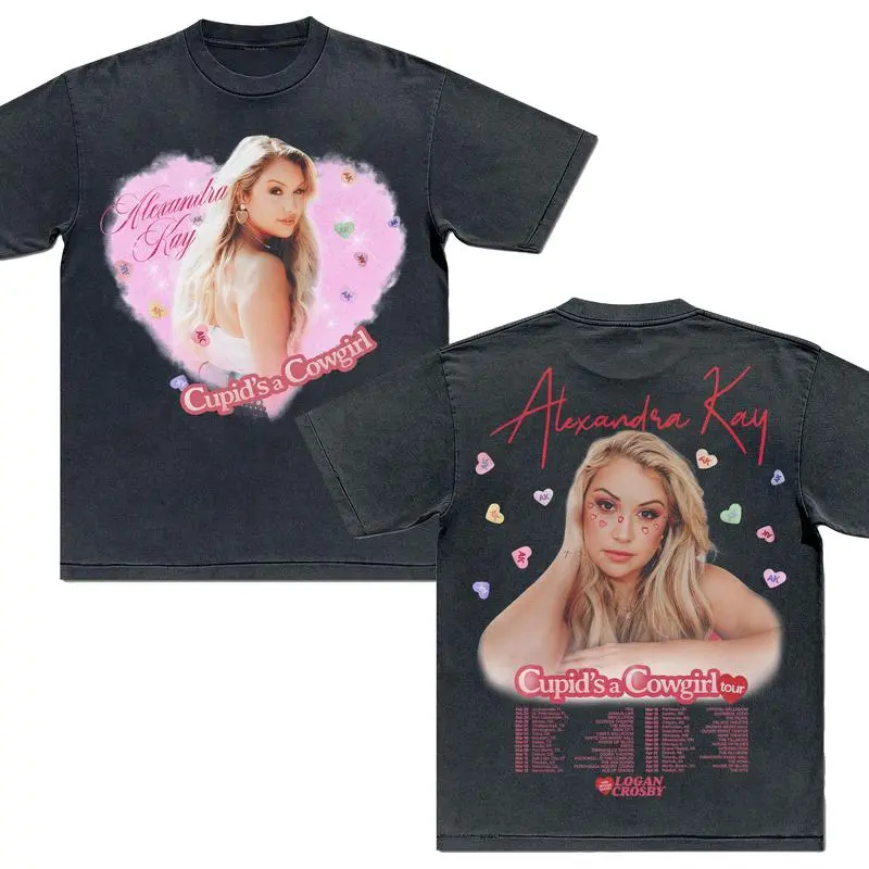 #Alexandraaa #Kayyy Heart T-shirt Cupid's a Cowgirl Sweatshirt Alexandra Kay Merch Cupid's a Cowgirl Tour 2025 Tee Gift For Fans Men Women